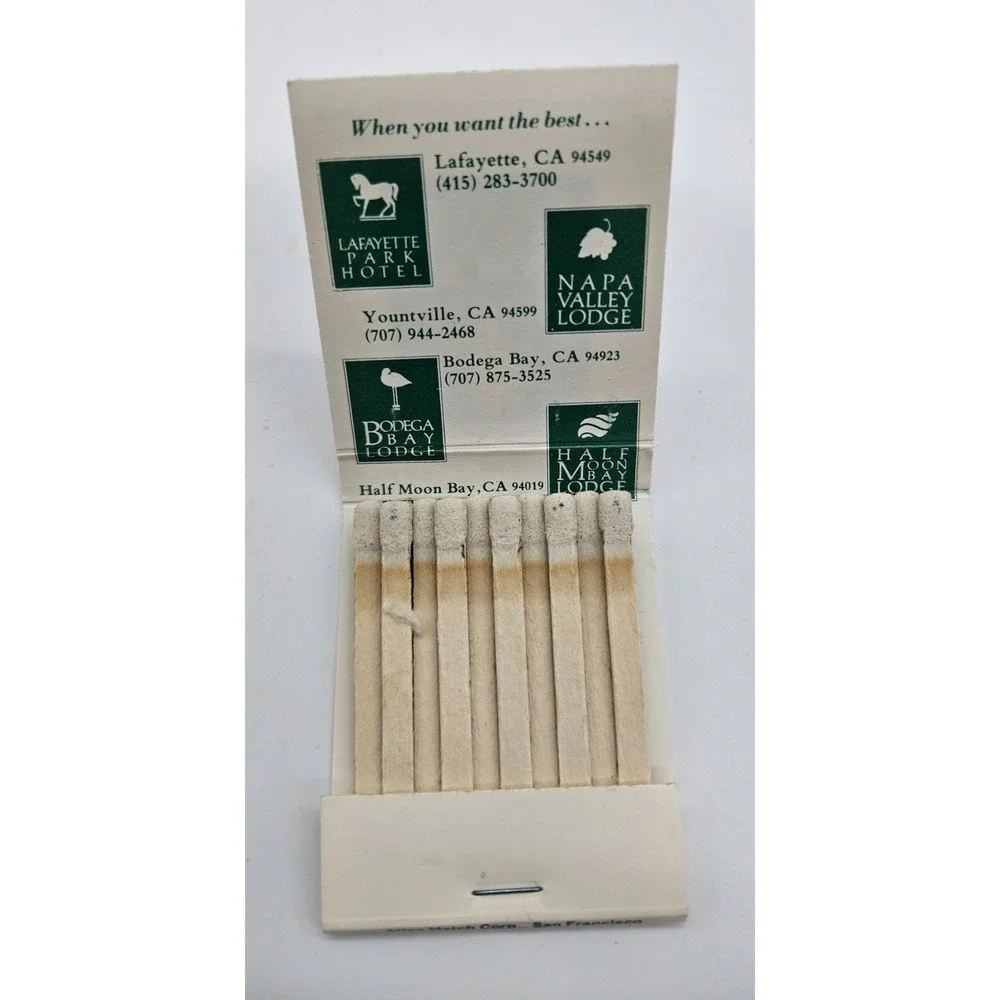 Stanford Park Hotel Matchbook Palm Cafe Lafayette Park‎ Hotel Napa Valley Lodge